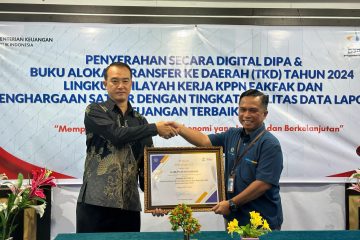 Kaimana mendapat peringkat satu dengan penyaluran dana desa tercepat 100 persen tahun 2023 lingkup KPPN Fakfak.